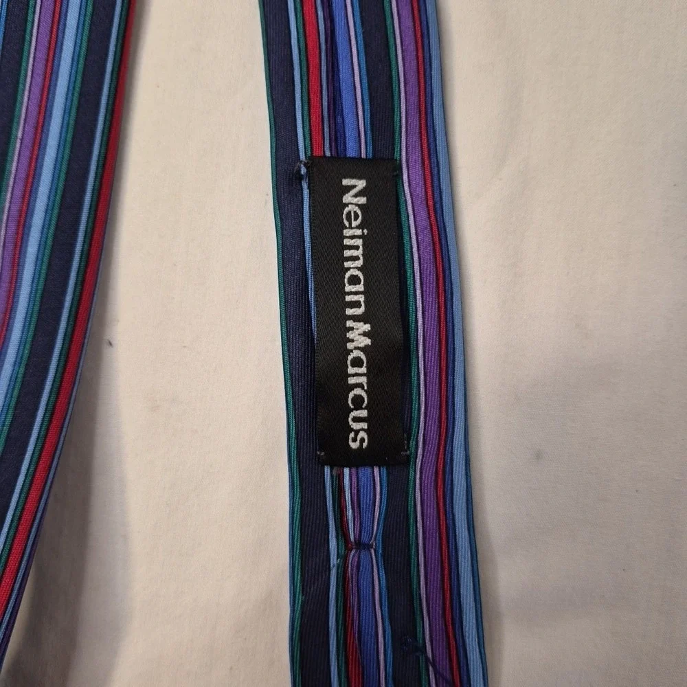 Gianni‎ Versace Mens Tie Medusa Head Flowers Striped Colorful Silk Necktie Spain